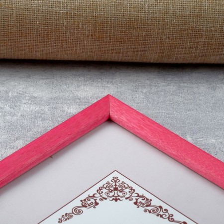 Photo frame Pine C14 21x30 cm, 088 Pink (plastic screen)-2