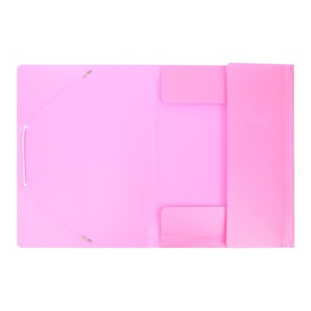 A4, 500 μm elastic band, calligrata, Pastel, spine 20 mm, up to 150 sheets, embossing "sand", flamingos-2