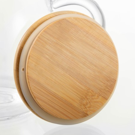 A glass teapot with a bamboo cover and a metal filter “IVF. Babble ", 1.5 l, 26.5 × 14 × 16.5 cm-5