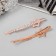Invisible hair "Gloria" (set 2 pcs) star, 6 cm, pink gold