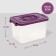 Container for storage with a lid, 6.5 l, the color is purple