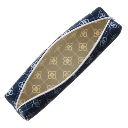 School Penal on the zipper Calligrata "Clover four -leaved", blue-3