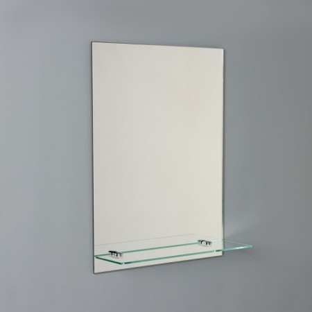 Mirror in a bathroom with a shelf, rectangular, 35 × 50 cm-1