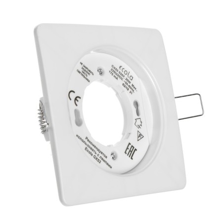 Builtrous lamp Ecola 5357, GX53, IP20, 220 V, square, 25x107 mm, white