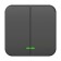 SE BLANCA switch, 10 A, 2 keys, IP20, overhead, backlight, anthracite, Blnva105116