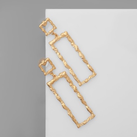 Hanging earrings "Fantasy", color gold, 7.3 cm