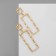 Hanging earrings "Fantasy", color gold, 7.3 cm