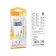 Network charger HOCO C125A, Type-C, 20 W, transparent, Type-C-Type-C, Blue