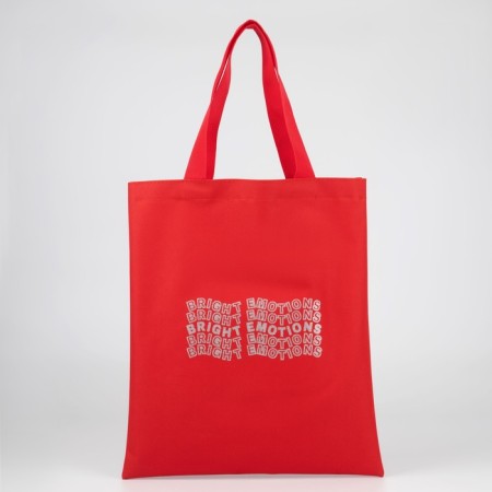 Shoper Bright Emotions, sparkles, without lightning, without lining, red color-2