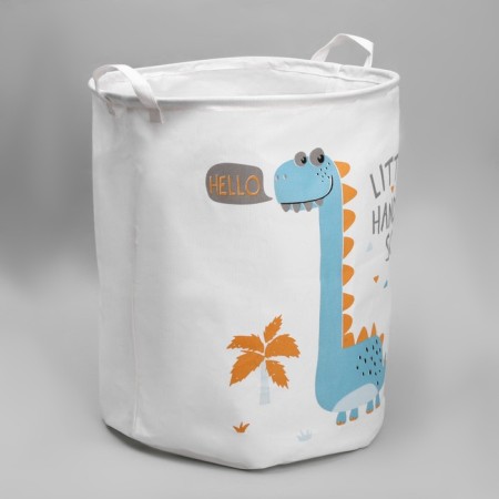 Basket for toys "friendly dinosaur", fabric: cotton with impregnation-4