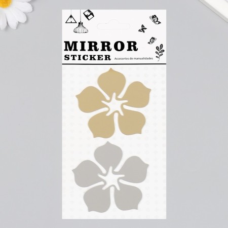 Mirror sticker "flowers" 20x10 cm
