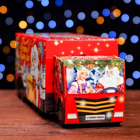 Gift box "New Year's delivery", truck 34.5 x 11 x 11 cm-2