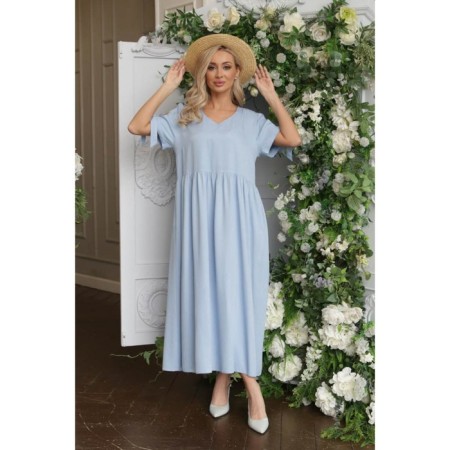 Women's dress, size 46, blue color-3