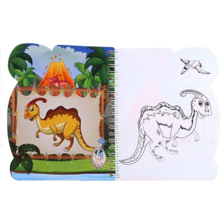 Book for drawing water "Dinosaurs", with a marker-1