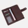 Women's wallet on the button, brown color