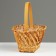 Wicker basket, 18 x 14 x 10.5/23 cm, sequoia