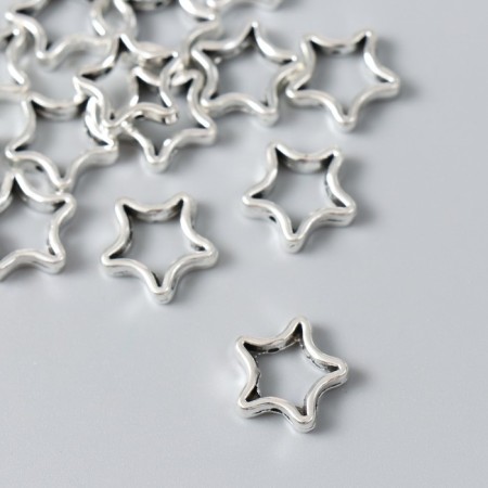 Busina for creativity Metal "Star" silver 0.4x1.4x1.4 cm