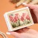 Casket "Tulips", white, 8 × 10.5 cm, lacquer miniature