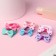 Hair gum "Bow" (set 6 pcs) mini hearts, mix