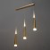 Bayerlux suspension Bayerlux “Amadeus” 3xLED 18W 4000k gold 50x4x30-180cm