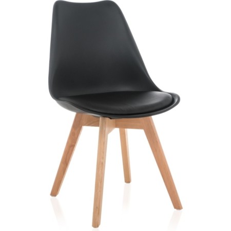 Plastic stool Bonuss array/plastic/coconut, natural/black 49x57x82 cm