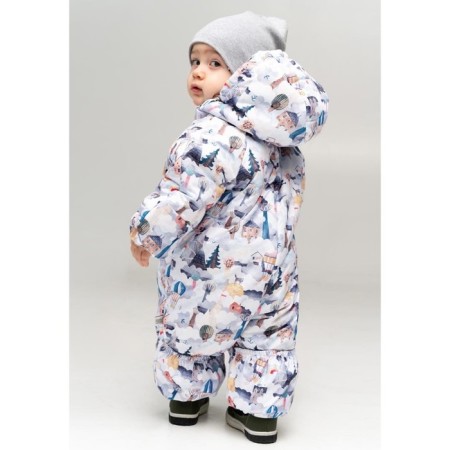 Combineson winter children, height 86 cm, color light gray-1