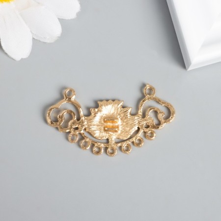 Decor for creativity Metal 9 ears "Lotus flower" gold 2.3x4.4 cm-2