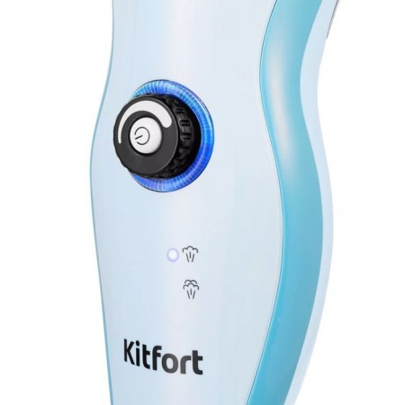 Steam mop KitFort KT-1046, 1500 W, 370 ml, cord 8 m, blue and white-2