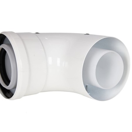 The chimney element Rommer RCA-8610-010090, condensation allocation, D = 60/100 mm, 90 °-3