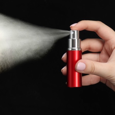 Perfume bottle, with a spray, 10 ml, red color-17