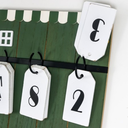 Panel wall with a shelf and a “window” calendar 34x24x4.5 cm-2