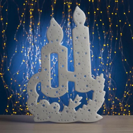 LED figure "Candles" 28 × 42 cm, plastic, 220 V, glow of multi (RG/RB)-1