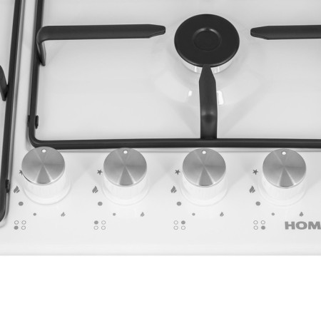 Honing surface Homsair Hge643wh, gas, 4 burners, white-8