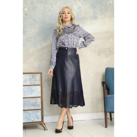 Women's skirt, size 42, blue color-9