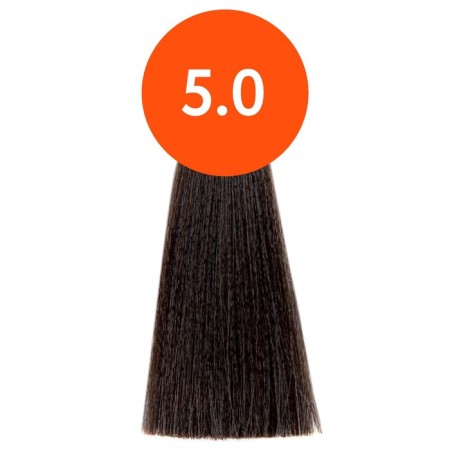 Cream-color hair Permanent Ollin Professional N-Joy, tone 5/0, light brown-haired, 100 ml-1
