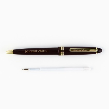Pen in the tube "Golden Teacher", plastic, blue paste, writing 1 mm node-3