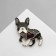 Book "Bulldog" French with a heart, color in silver