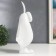 Polystone souvenir "White rabbit hugs heart" 31x11x12 cm