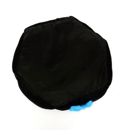 Lying "Princess", Gabardin, Plyush, 50 x 50 x 15 cm, black/blue-9