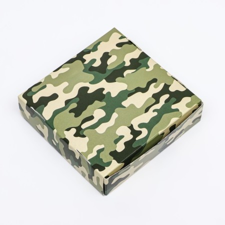 Box the team with the window, "camouflage", 11.5 x 11.5 x 3 cm-3