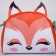 Children's bag for a girl "fox", artificial leather, with a keychain, 18x15x2 cm