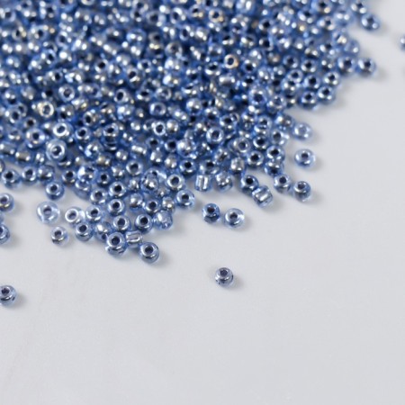 Beads "Astra" 11/0, 20 g (2226 blue/transparent with a color center, glossy)