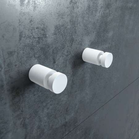 A set of single hooks IDDIS Petite, white matte-1