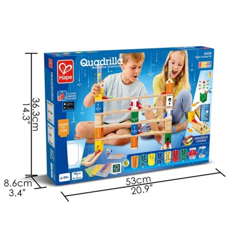 Hape wooden designer, quadrilla labyrinth, basic set of "Racing"-4