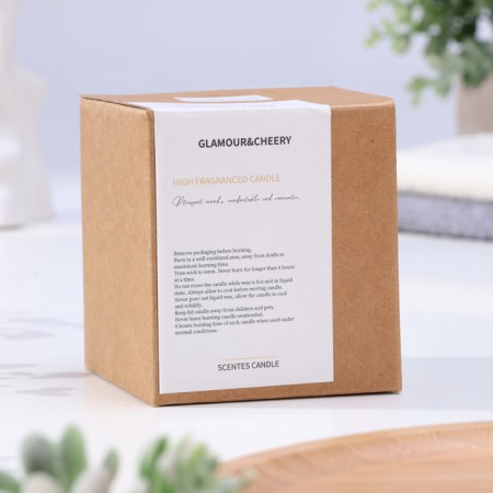 Aromatic candle in a glass "Bomantic", 200 g, sandalwood-2