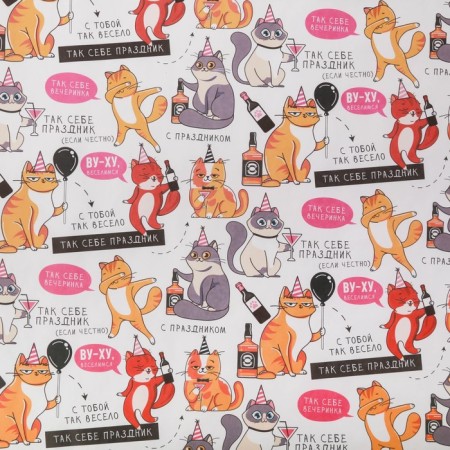 Package Kraftovaya Paper "We Merry", 50 x 70 cm-1