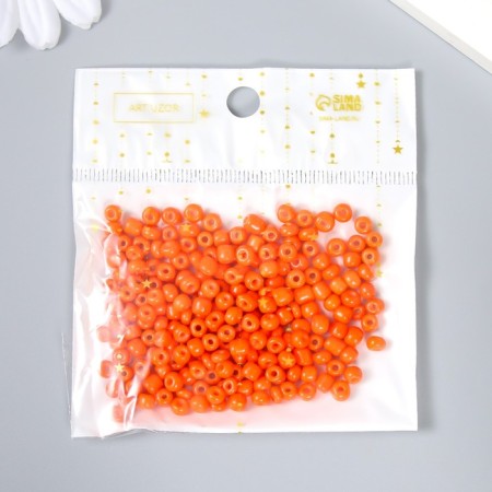 Round beads 6/0 "Orange" 20 g-4