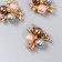 Decor for creativity Metal "3 pearls with rhinestones" silver-first. set 5 pcs 2x2 cm