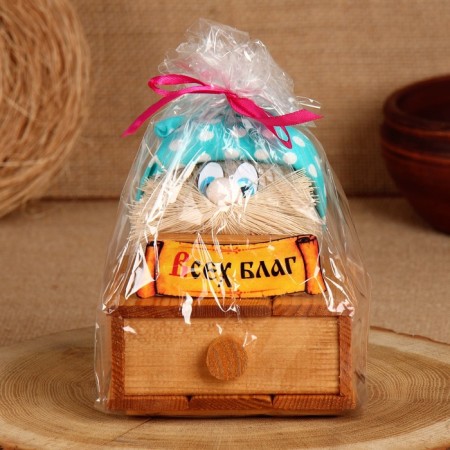 House Kondrat "all the best", on a chest, 16 x 12 cm, mix-5