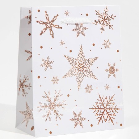 New Year's laminated gift packet "Snowflakes", s 11.5 x 14.5 x 5.5 cm-3